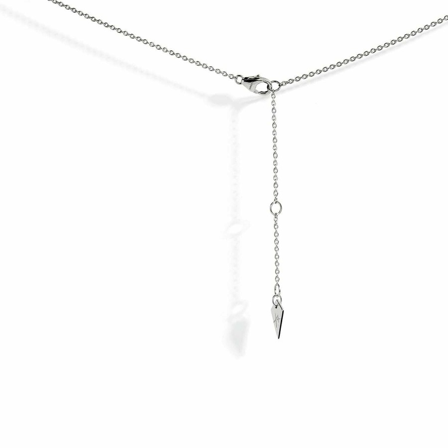 Colliers Statement | Collier Statement Stairway En Argent Rhodi Et Diamants