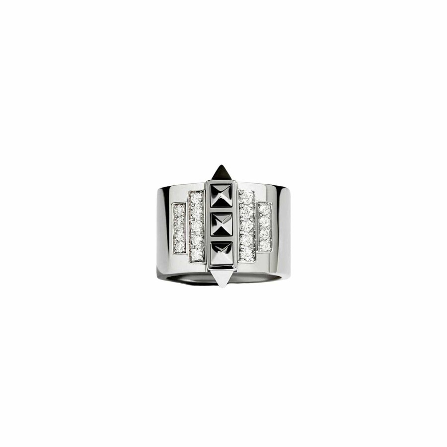 Bagues Statement | Bague Statement Rock Away En Argent Rhodi Et Diamants