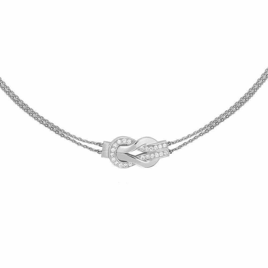 Colliers FRED | Collier Fred Chance Infinie En Or Blanc Et Diamants