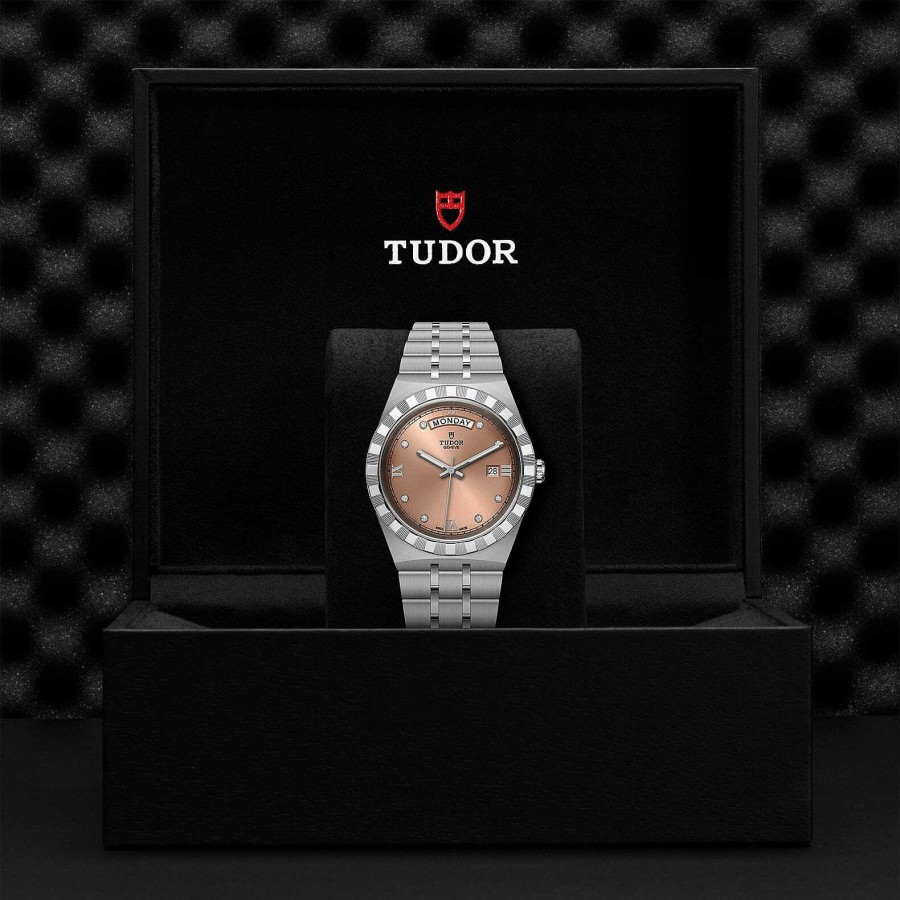 Montres Homme TUDOR | Montre Tudor Royal Bo Tier En Acier, 41 Mm, Cadran Serti De Diamants