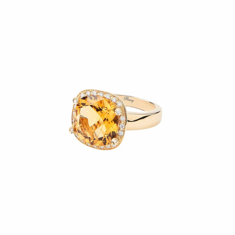 Bagues Poiray | Bague Poiray Filles Antik En Or Jaune Et Citrine