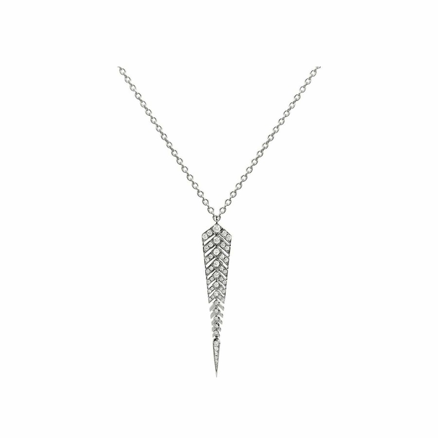 Colliers Statement | Collier Statement Stairway En Argent Rhodi Et Diamants