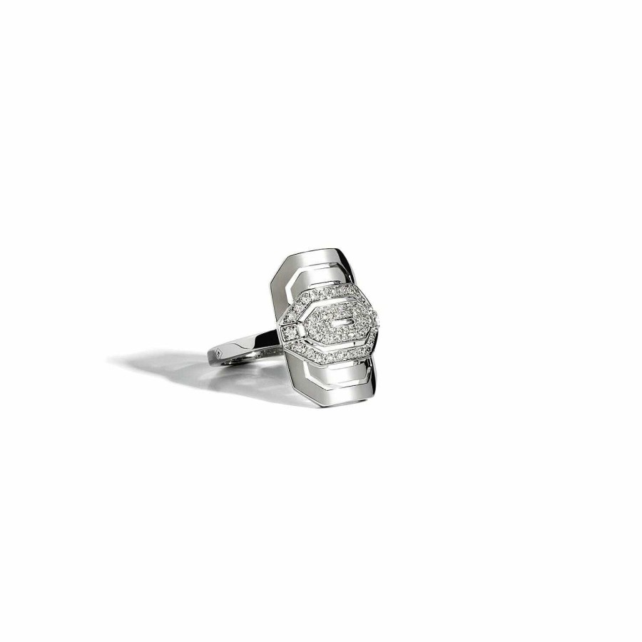 Bagues Statement | Bague Mini My Way En Argent Rhodi Semi-Pav E De Diamants