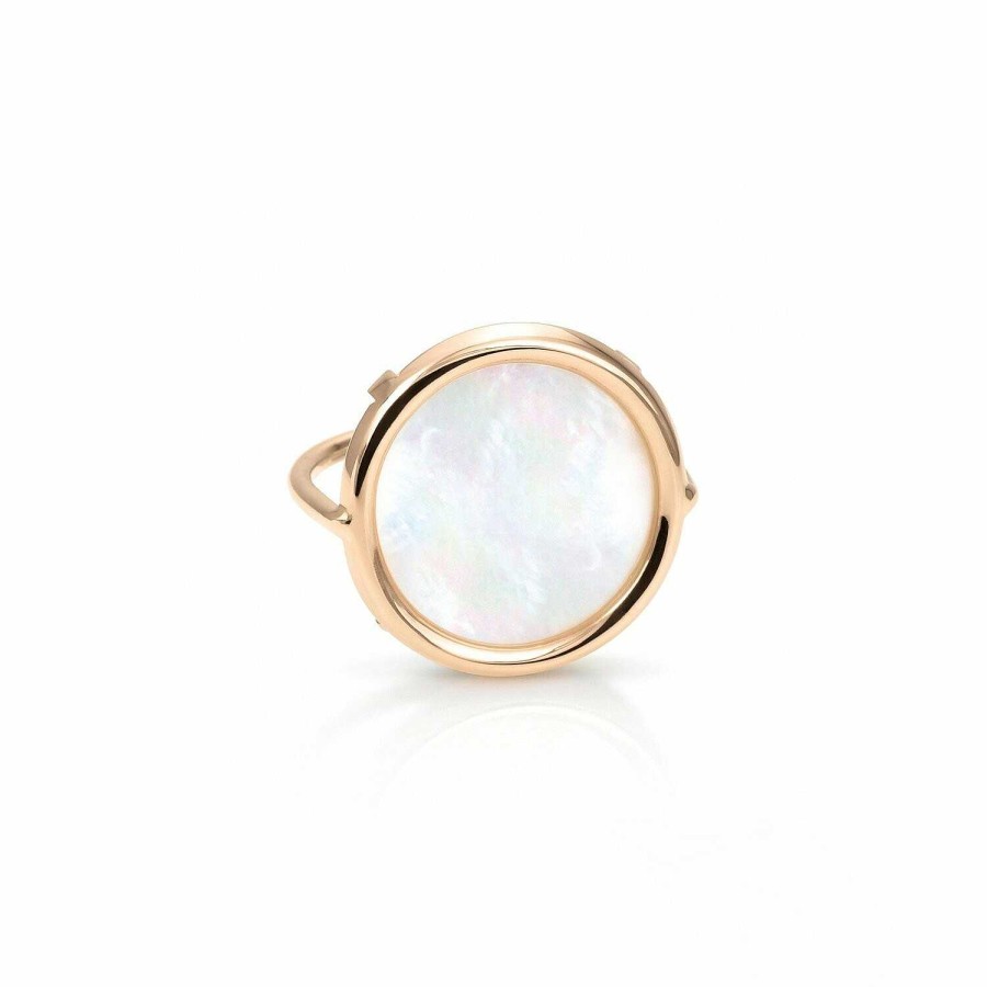 Bagues Ginette NY | Bague Ginette Ny Disc Rings En Or Rose Et Nacre