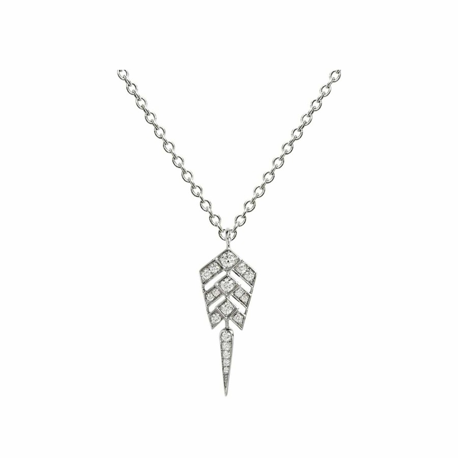 Colliers Statement | Collier Statement Stairway En Argent Rhodi Et Diamants