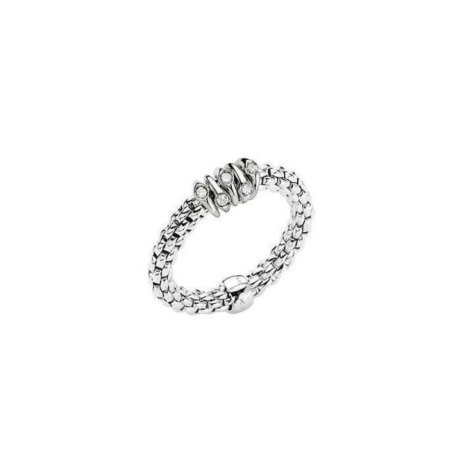 Bagues FOPE | Bague Fope Prima En Or Gris Et Pav De Diamants