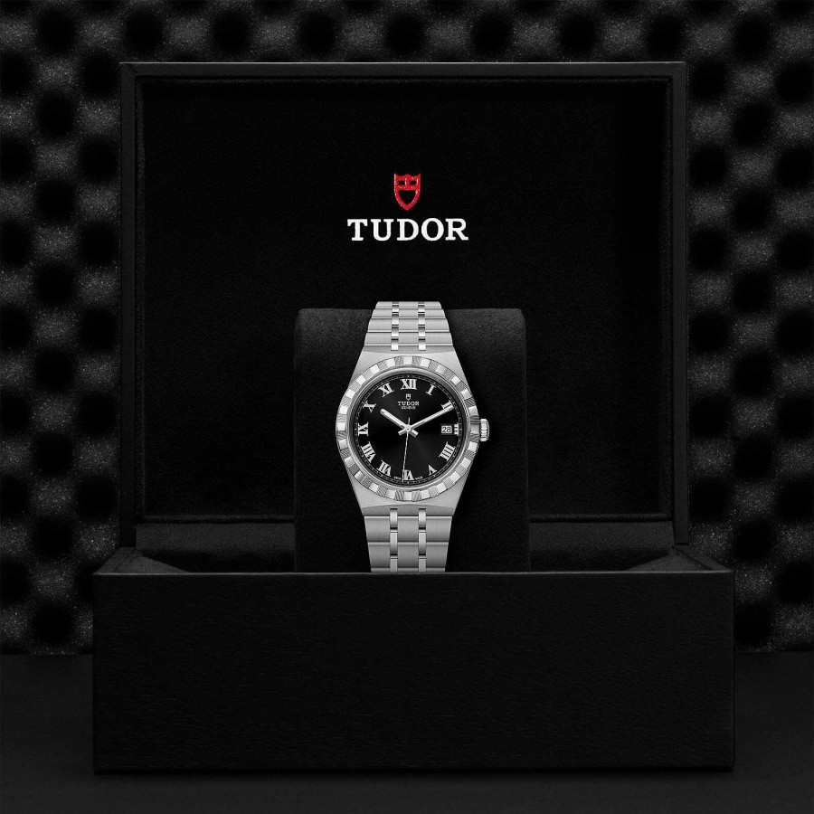 Montres Homme TUDOR | Montre Tudor Royal Bo Tier En Acier 38 Mm, Cadran Noir