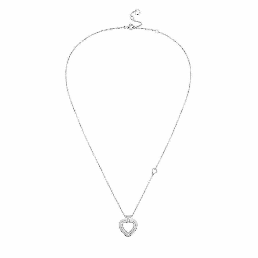 Colliers FRED | Collier Fred Pretty Woman Mm En Or Blanc Et Pav De Diamants