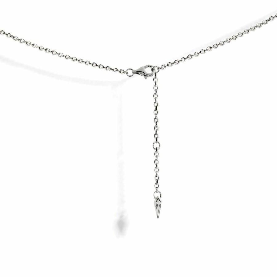 Colliers Statement | Collier Statement Anyway Pendule En Argent Rhodi Et Diamants