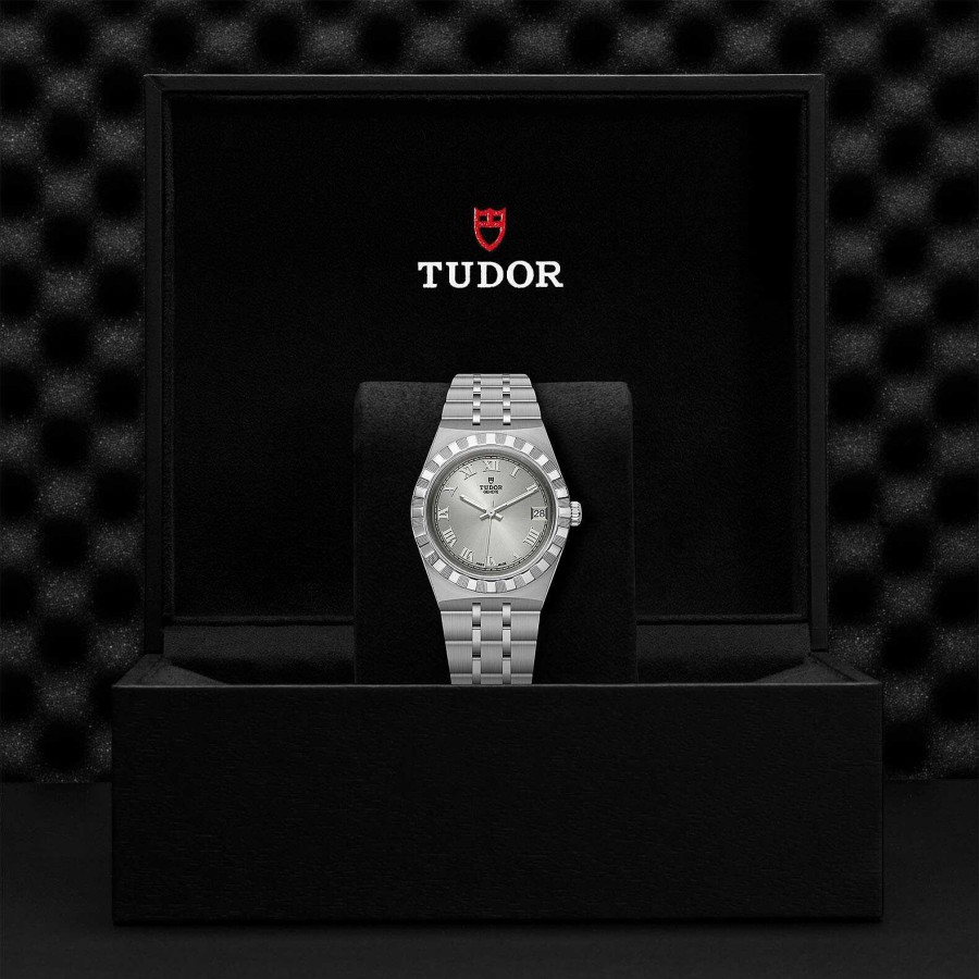 Montres Femme TUDOR | Montre Tudor Royal Bo Tier En Acier 34 Mm, Cadran Argent