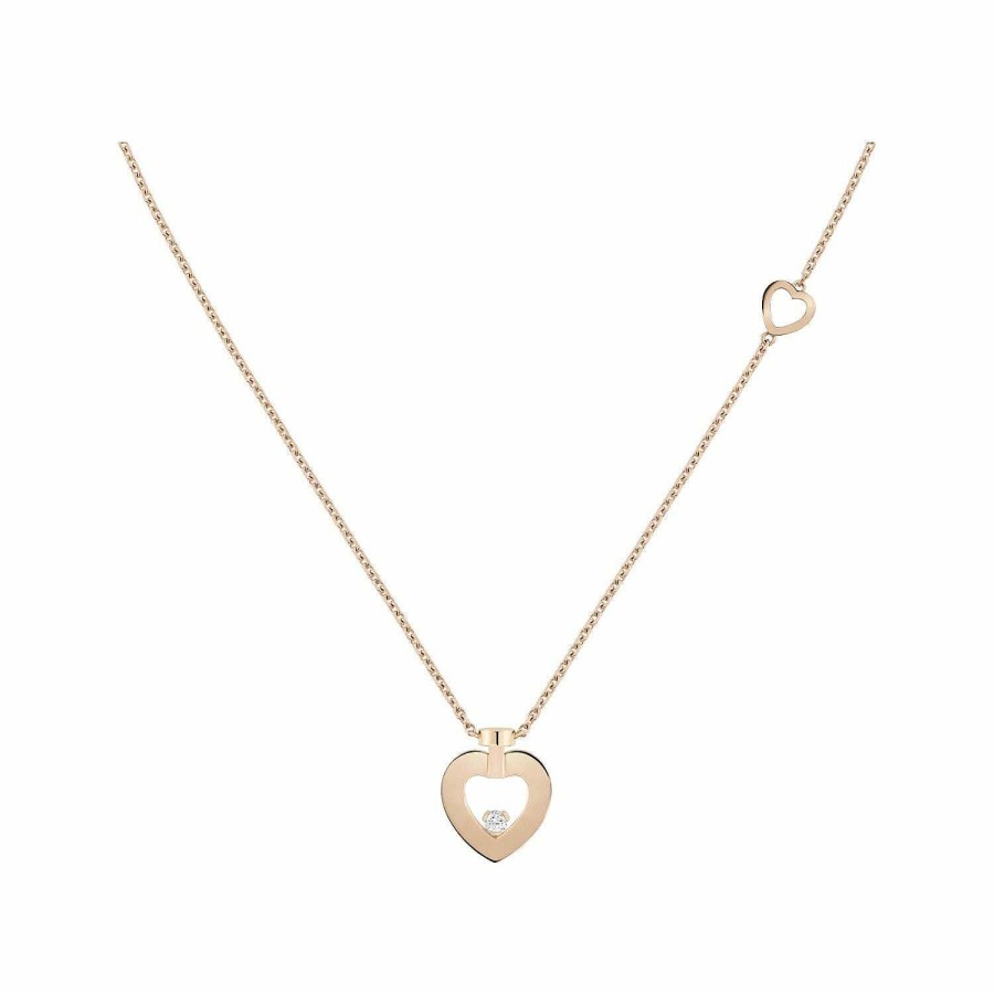 Colliers FRED | Collier Fred Pretty Woman Mod Le Xs En Or Rose Serti D'Un Diamant