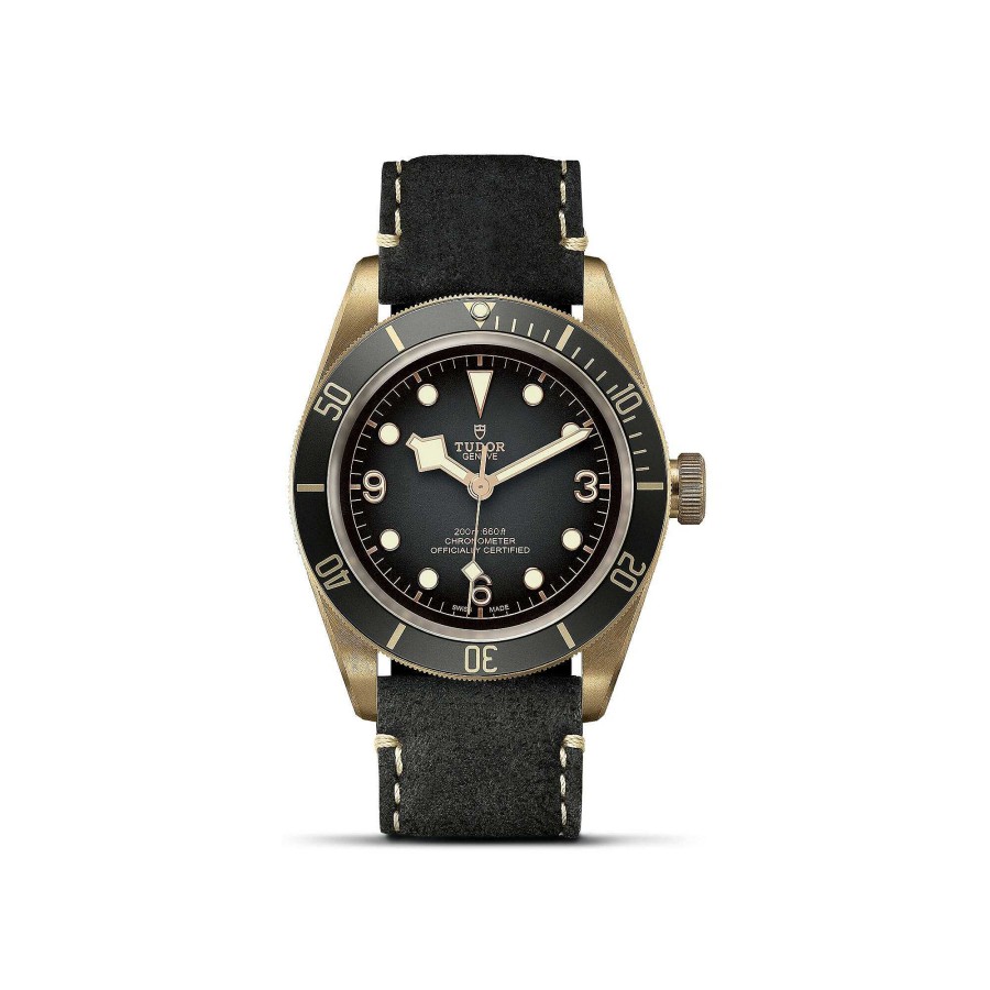 Montres Homme TUDOR | Montre Tudor Black Bay Bronze Bo Tier En Bronze 43 Mm, Bracelet En Cuir Noir