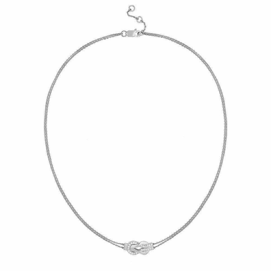 Colliers FRED | Collier Fred Chance Infinie En Or Blanc Et Diamants