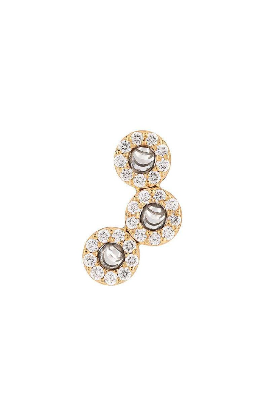 Boucles D'Oreilles Officina Bernardi | Boucles D'Oreilles Officina Bernardi Moon En Or Jaune Et Diamants