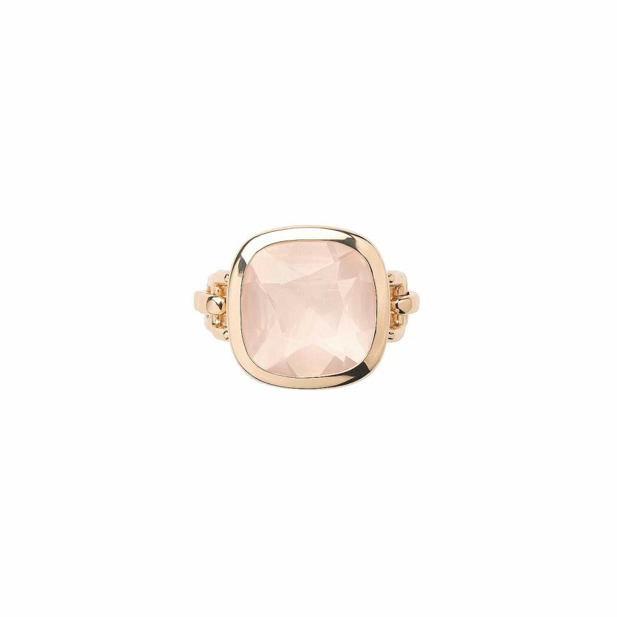 Bagues Poiray | Bague Poiray Indrani En Or Rose Et Quartz Rose