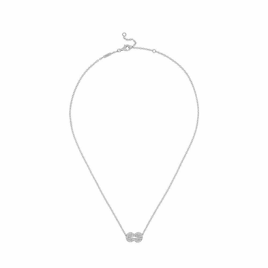 Colliers FRED | Collier Fred Chance Infinie Moyen Mod Le En Or Blanc Et Diamants