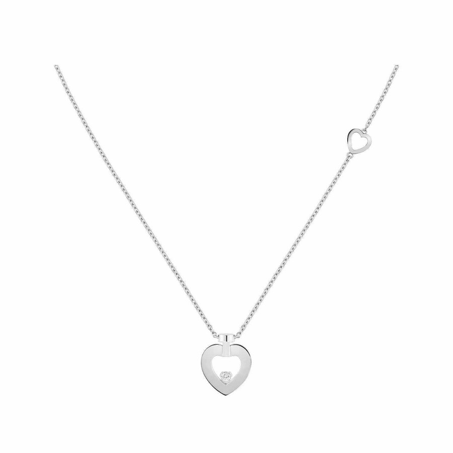 Colliers FRED | Collier Fred Pretty Woman Mod Le Xs En Or Blanc Serti D'Un Diamant