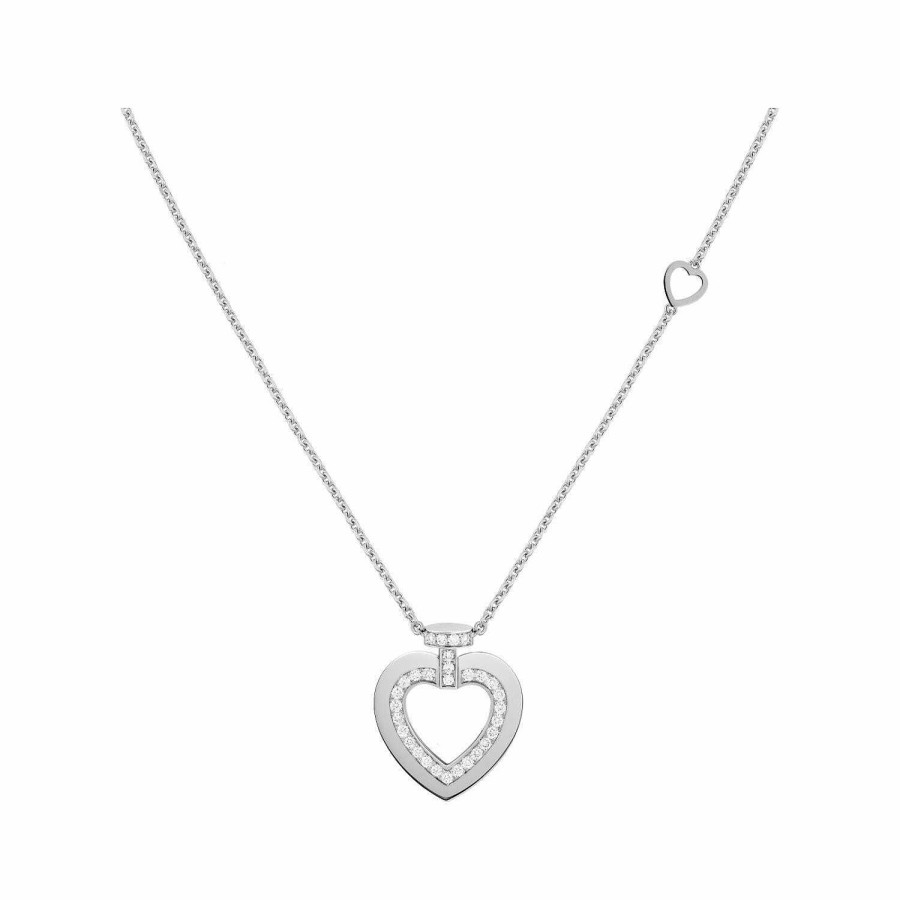 Colliers FRED | Collier Fred Pretty Woman Mm En Or Blanc Et Pav De Diamants