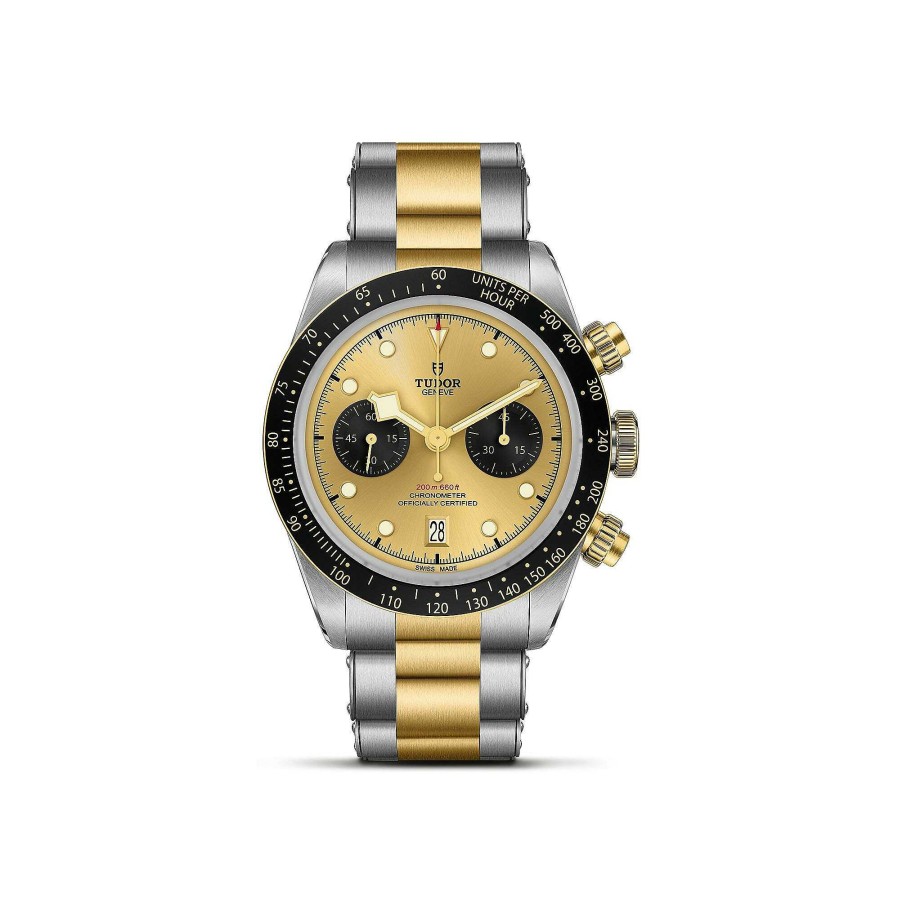 Montres Homme TUDOR | Montre Tudor Black Bay Chrono S&G Bo Tier En Acier 41 Mm, Bracelet En Acier Et Or Jaune