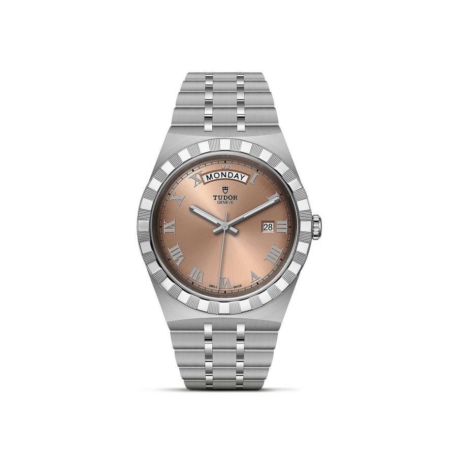 Montres Homme TUDOR | Montre Tudor Royal Bo Tier En Acier, 41 Mm, Cadran Saumon