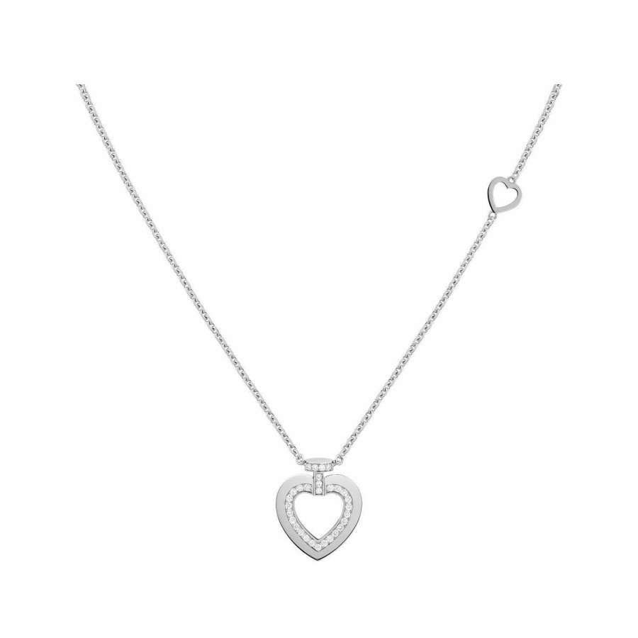 Colliers FRED | Collier Fred Pretty Woman Pm En Or Blanc Et Pav De Diamants