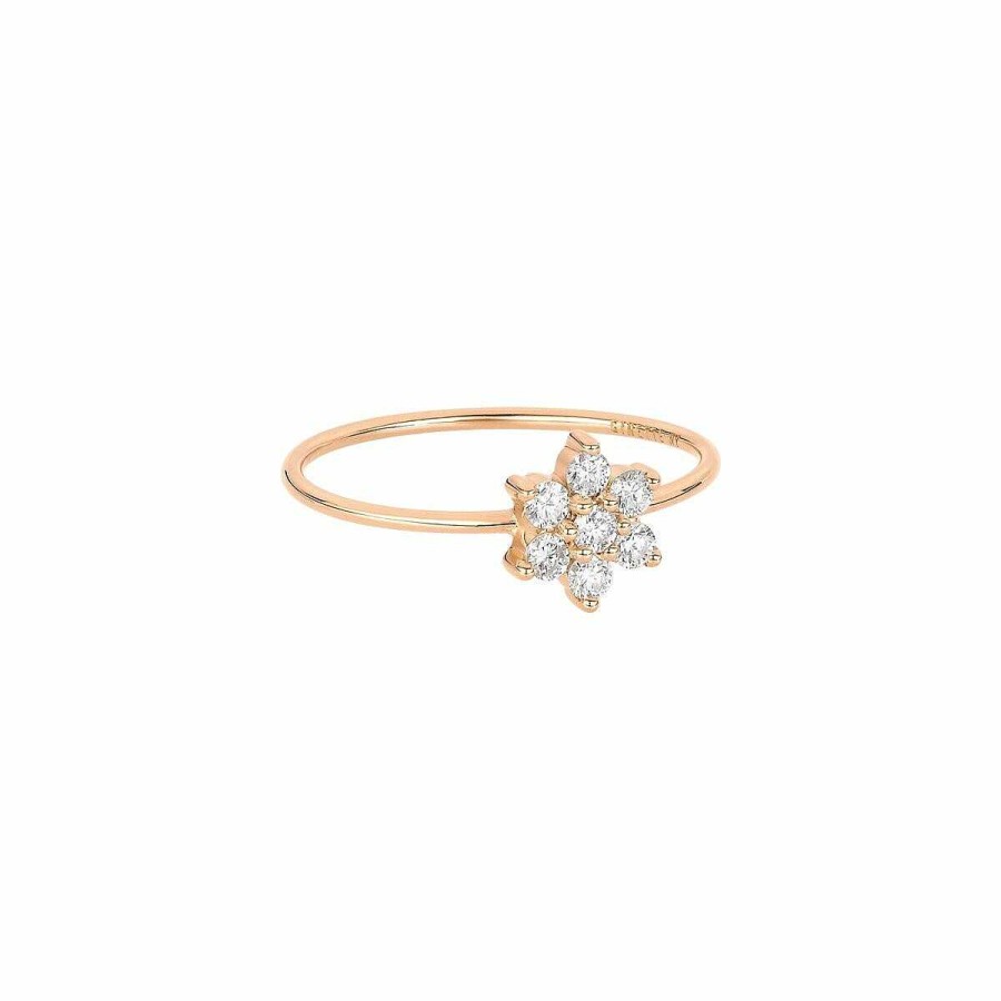 Bagues Ginette NY | Bague Ginette Ny Star En Or Rose Et Diamants