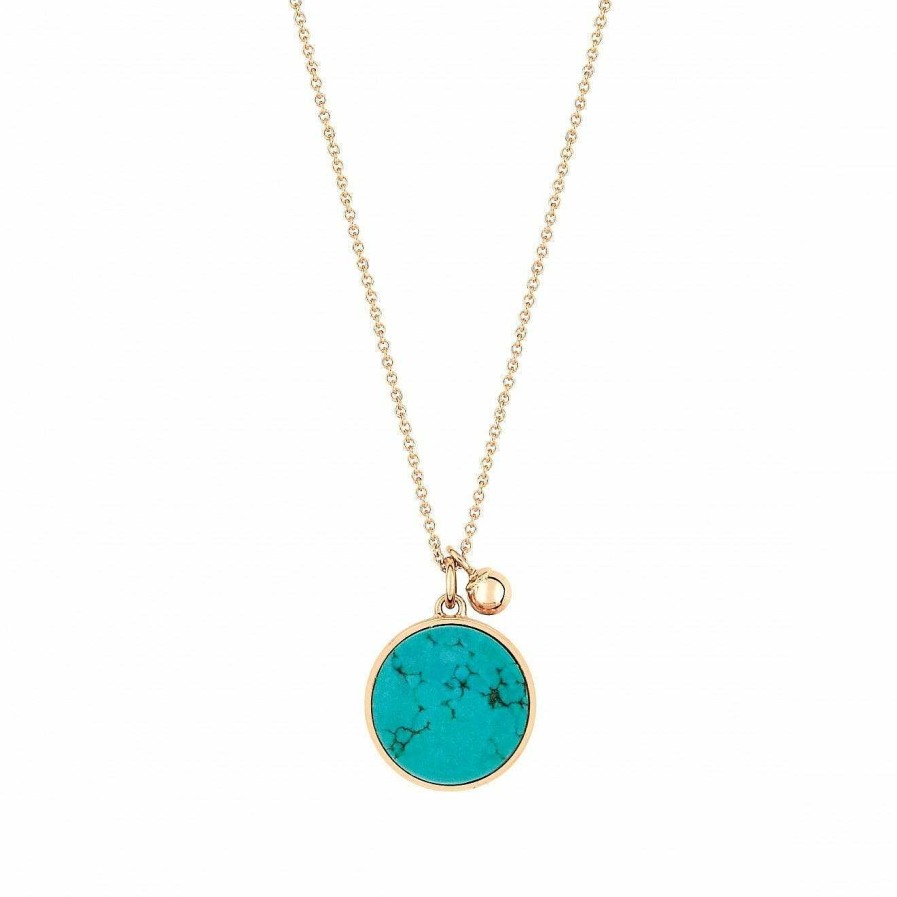 Colliers Ginette NY | Collier Ginette Ny Ever En Or Rose Et Turquoise