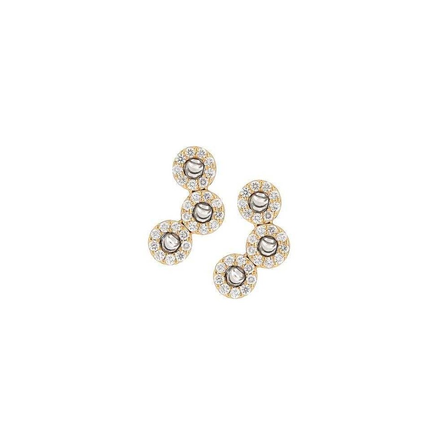 Boucles D'Oreilles Officina Bernardi | Boucles D'Oreilles Officina Bernardi Moon En Or Jaune Et Diamants