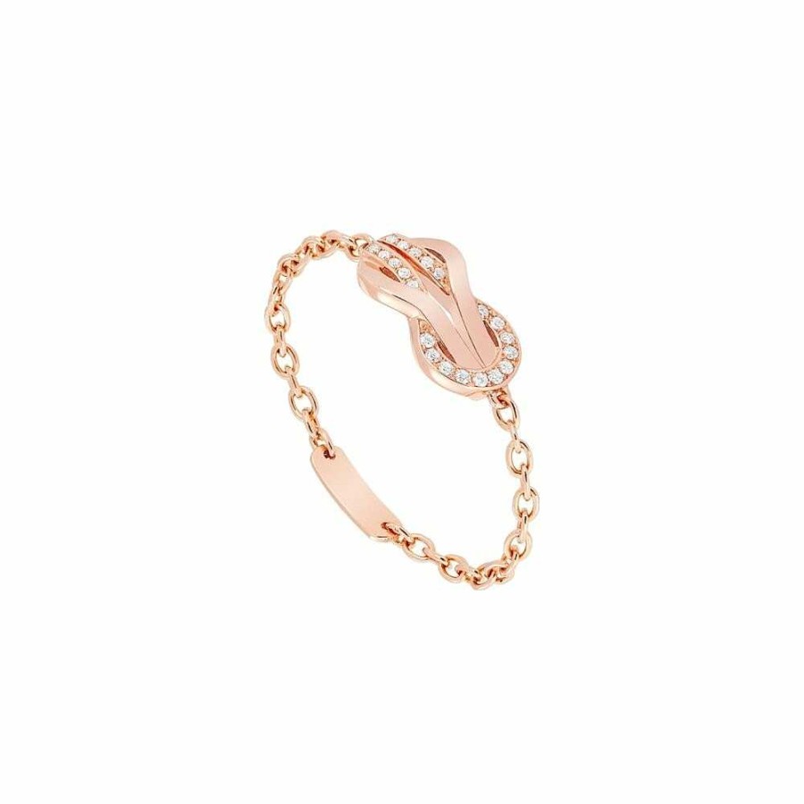 Bagues FRED | Bague Fred Chance Infinie En Or Rose Et Diamants