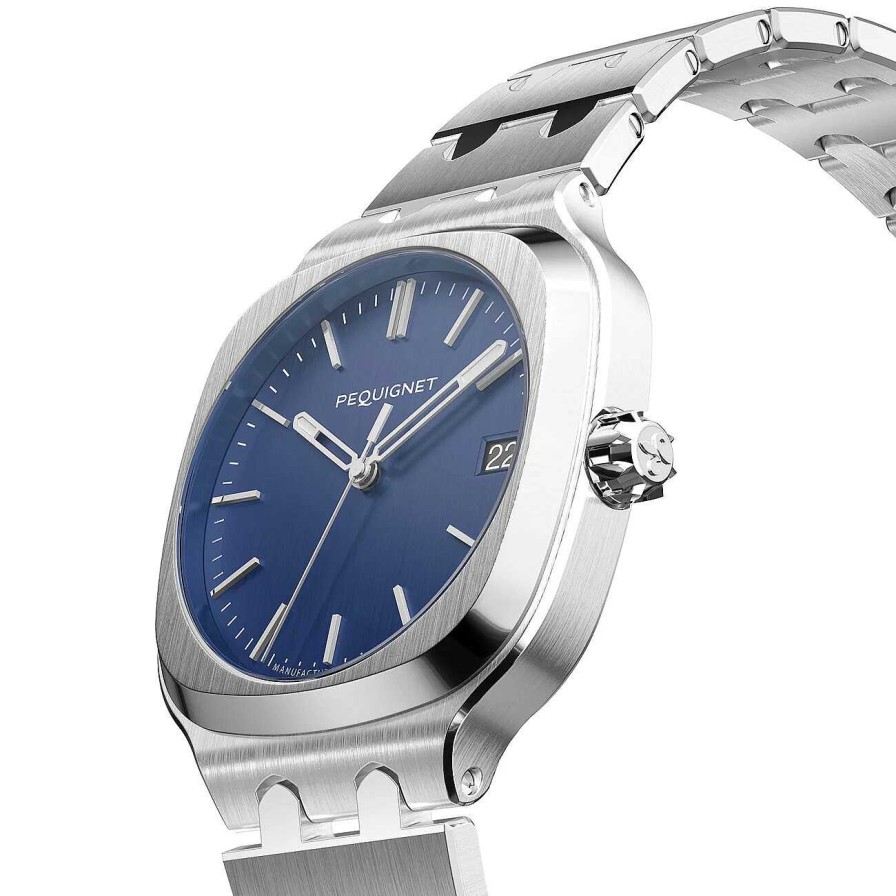 Montres Homme Pequignet | Montre Pequignet Concorde Bleu Marine 40Mm