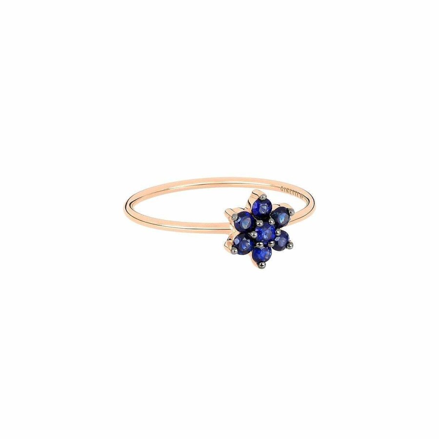 Bagues Ginette NY | Bague Ginette Ny Star En Or Rose Et Saphirs