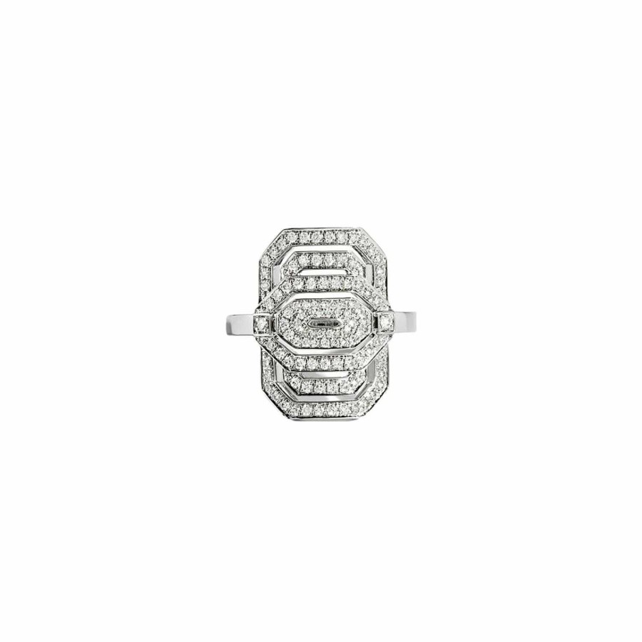 Bagues Statement | Bague Statement My Way En Argent Rhodi Pav E De Diamants