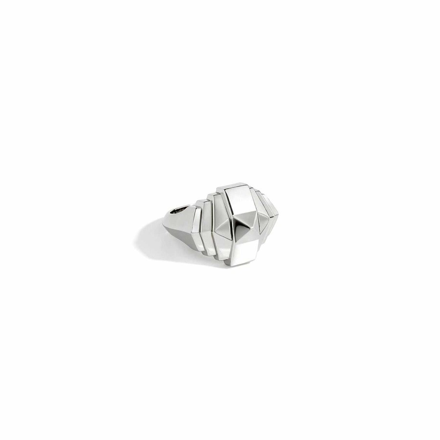 Bagues Statement | Bague Statement Rock Away Mini Pyramide En Argent