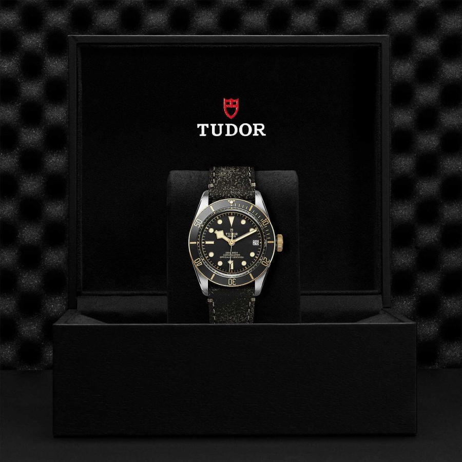 Montres Homme TUDOR | Montre Tudor Black Bay S&G Bo Tier En Acier 41 Mm, Bracelet En Cuir Vieilli