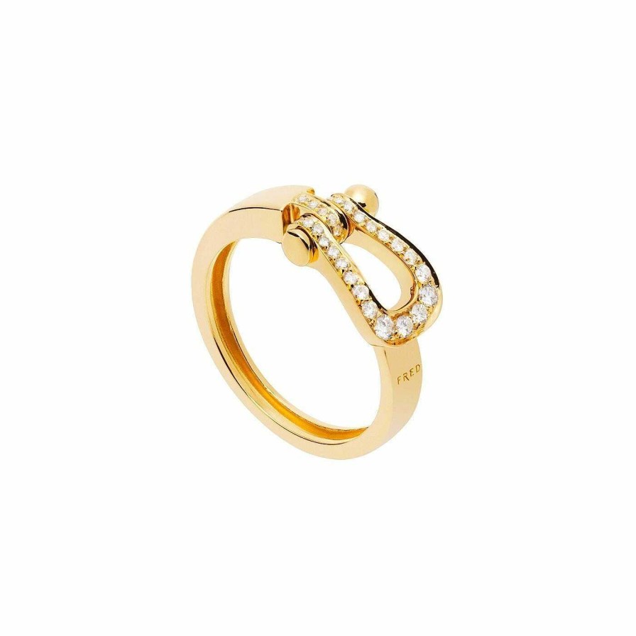 Bagues FRED | Bague Fred Force 10 Moyen Mod Le En Or Jaune Et Diamant