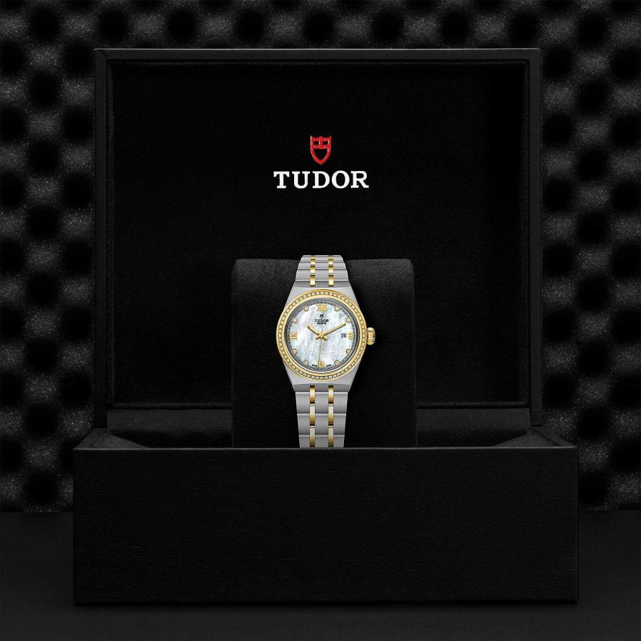 Montres Femme TUDOR | Montre Tudor Royal Bo Tier En Acier 28 Mm, Cadran Serti De Diamants