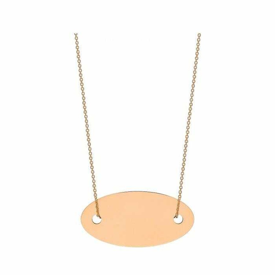 Colliers Ginette NY | Collier Ginette Ny Ellipses & Sequins En Or Rose