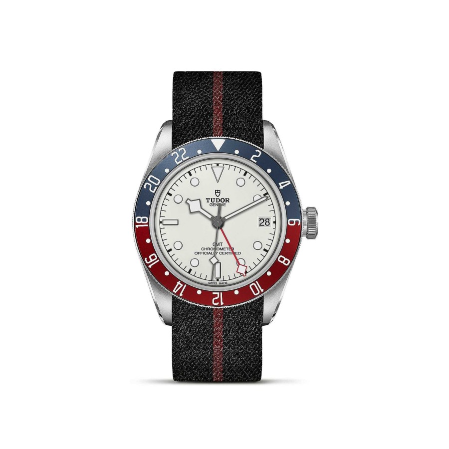 Montres Homme TUDOR | Montre Tudor Black Bay Gmt Bo Tier En Acier, 41 Mm, Bracelet En Tissu