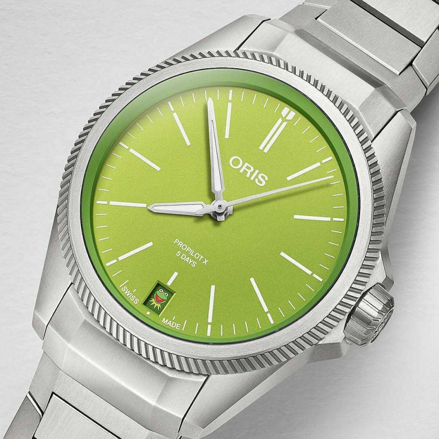 Montres Homme Oris | Montre Oris Propilot X Kermit Edition