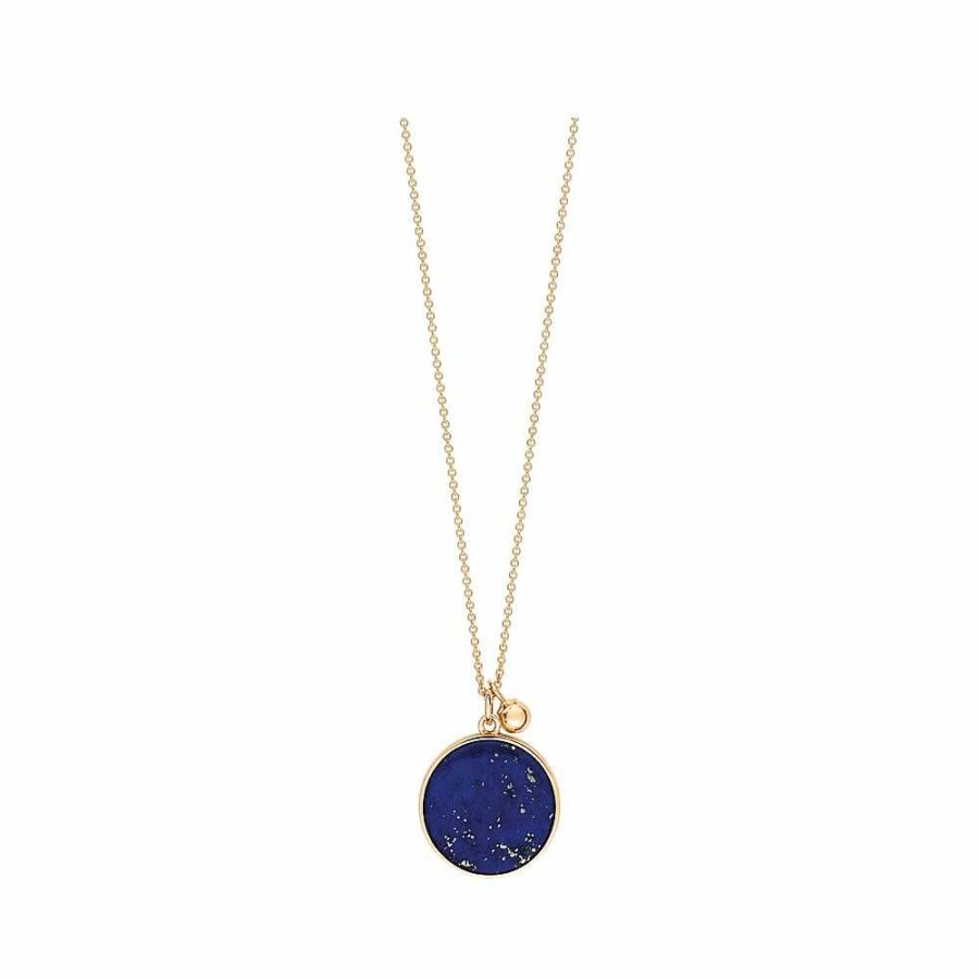 Colliers Ginette NY | Collier Ginette Ny Ever Disc En Or Rose Et Lapis Lazulis