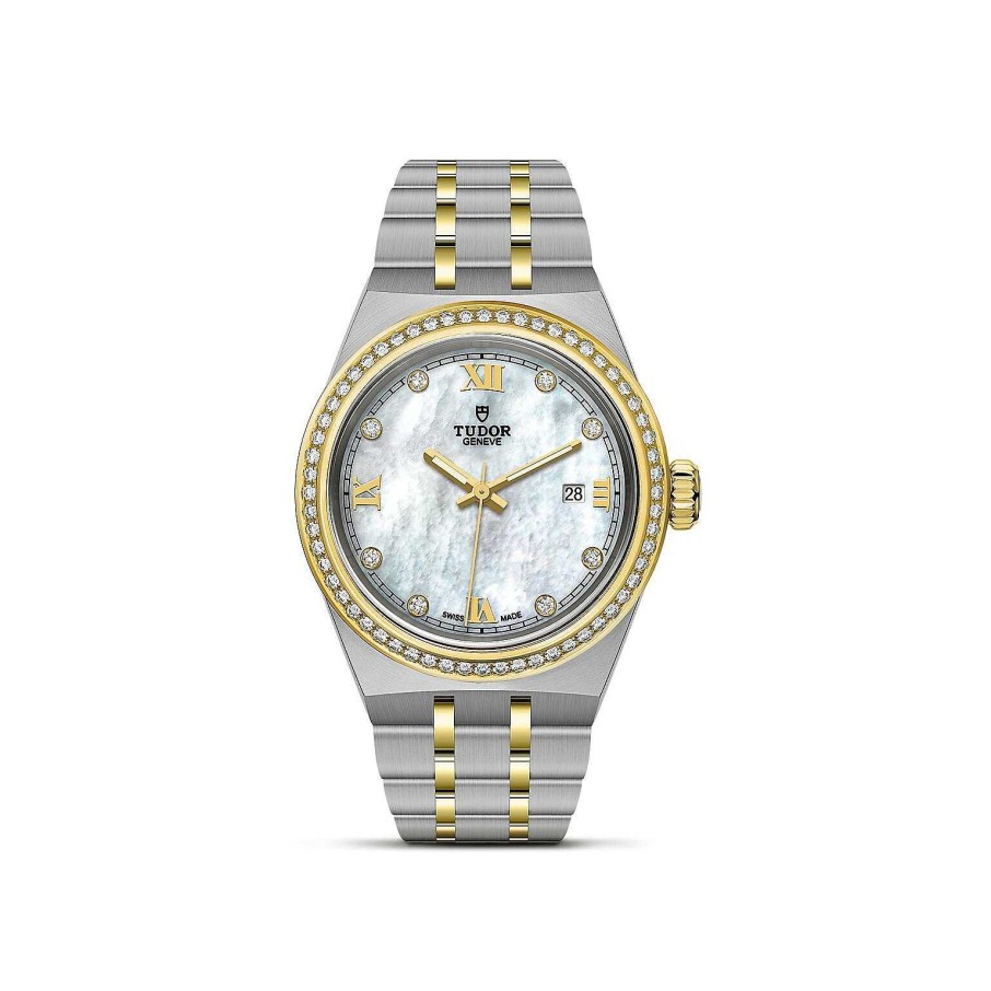 Montres Femme TUDOR | Montre Tudor Royal Bo Tier En Acier 28 Mm, Cadran Serti De Diamants