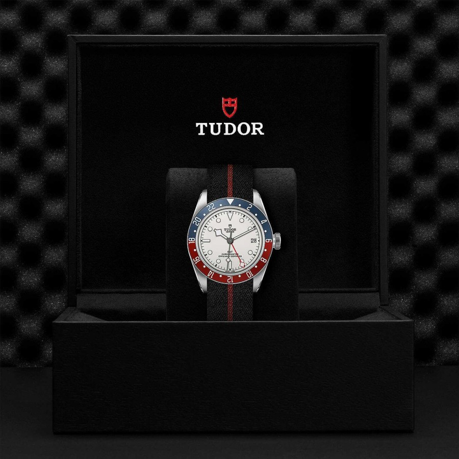 Montres Homme TUDOR | Montre Tudor Black Bay Gmt Bo Tier En Acier, 41 Mm, Bracelet En Tissu