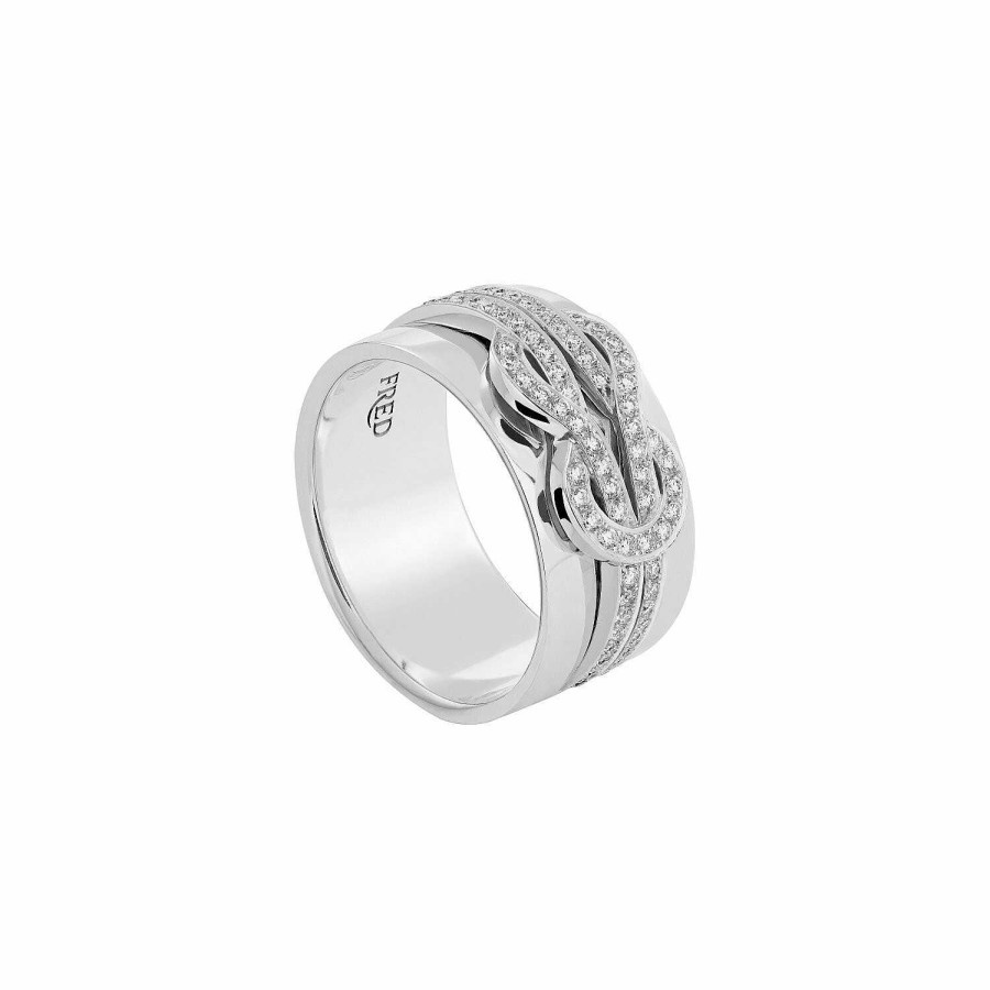 Bagues FRED | Bague Fred Chance Infinie En Or Blanc Et Diamants