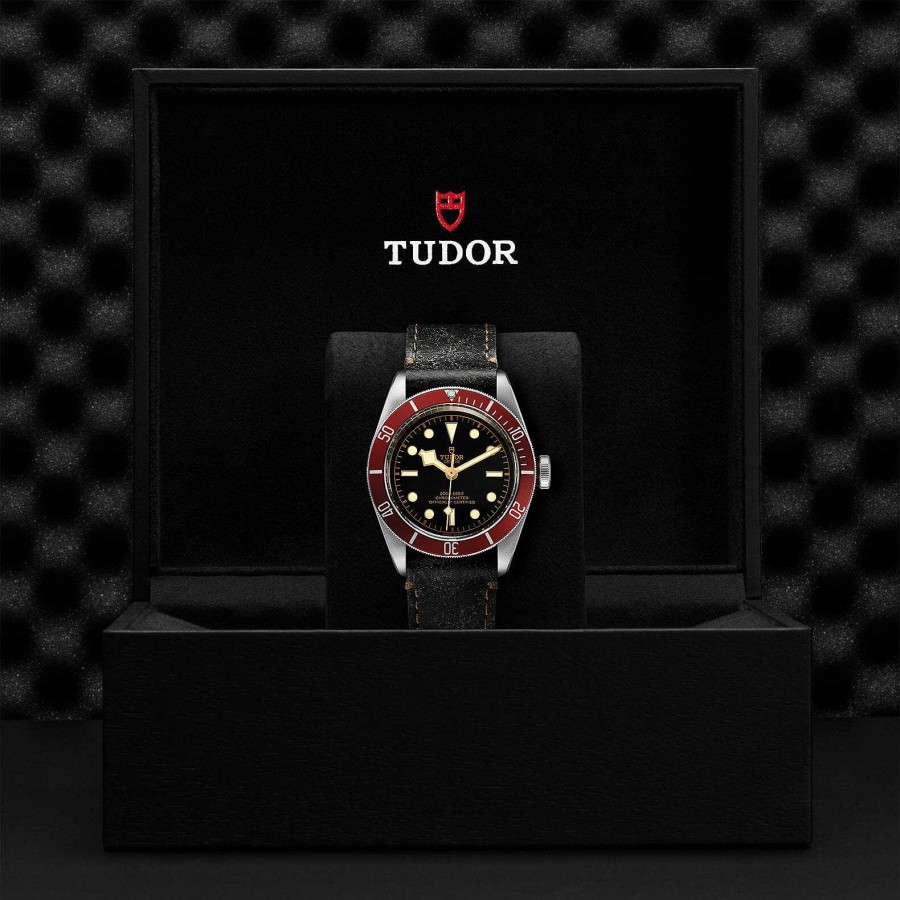 Montres Homme TUDOR | Montre Tudor Black Bay Bo Tier En Acier 41 Mm, Bracelet En Cuir Vieilli