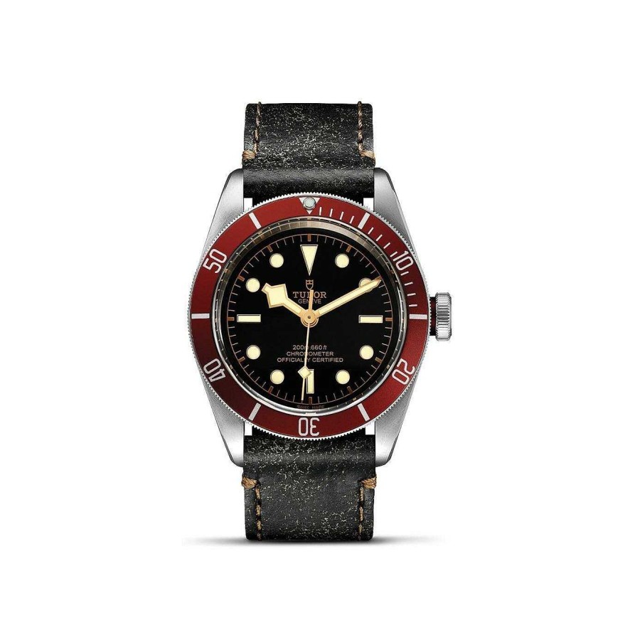 Montres Homme TUDOR | Montre Tudor Black Bay Bo Tier En Acier 41 Mm, Bracelet En Cuir Vieilli