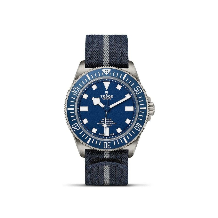 Montres Homme TUDOR | Montre Tudor Pelagos Fxd Lunette Tournante Bidirectionnelle, Bracelet En Tissu Bleu Marine