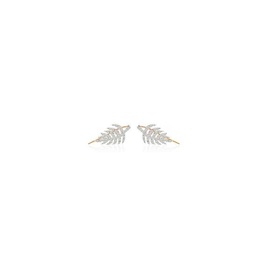 Boucles D'Oreilles Ginette NY | Boucles D'Oreilles Ginette Ny Maame Spring En Or Rose Et Diamants