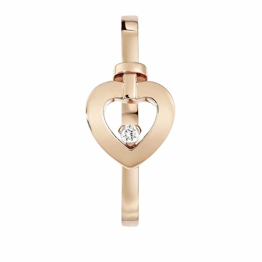 Bagues FRED | Bague Fred Pretty Woman Mini Mod Le En Or Rose Et Serti D'Un Diamant