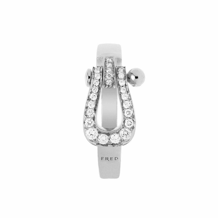 Bagues FRED | Bague Fred Force 10 Mm En Or Blanc Et Diamants