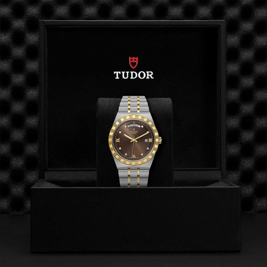 Montres Homme TUDOR | Montre Tudor Royal Bo Tier En Acier, 41 Mm, Cadran Serti De Diamants